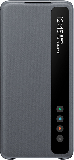 Чехол-книжка Smart Clear View Cover для Samsung Galaxy S20+ (серый)